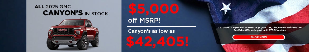 All 2025 GMC Canyon's in stock!